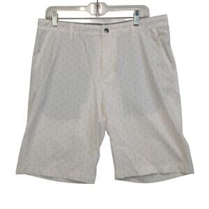 Adidas Mens 32 White Palm Tree Print Performance Golf Shorts